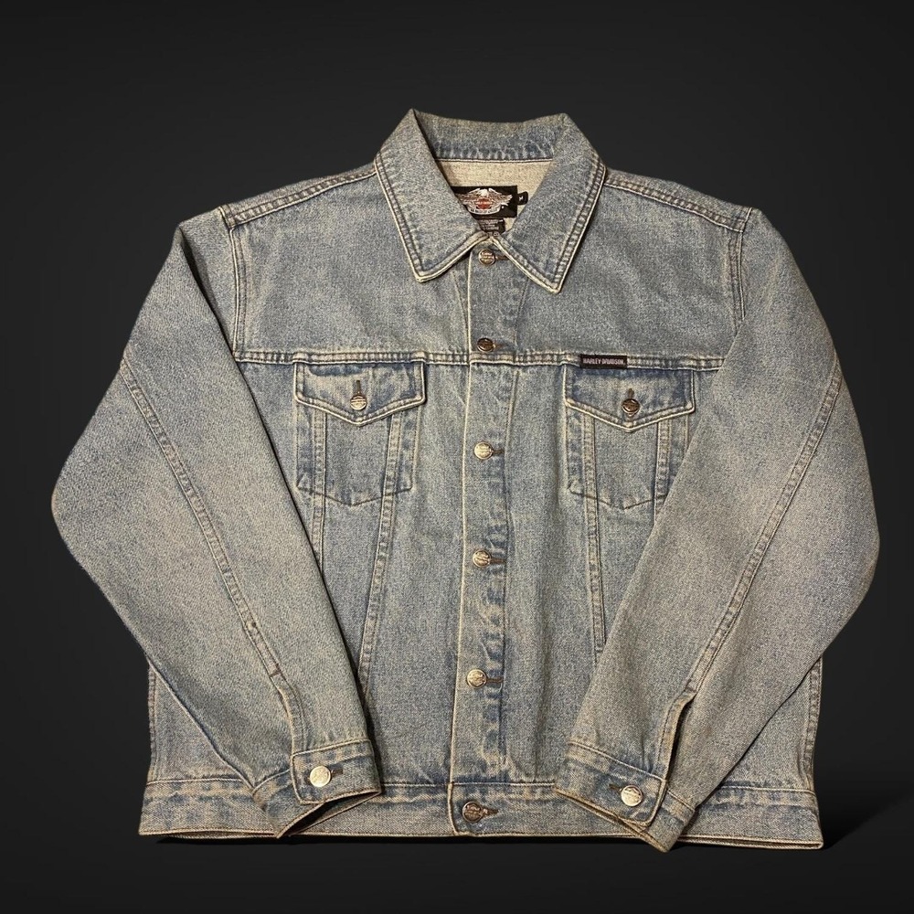 Harley Davidson Denim Trucker Jean Jacket Men's XL 2006
